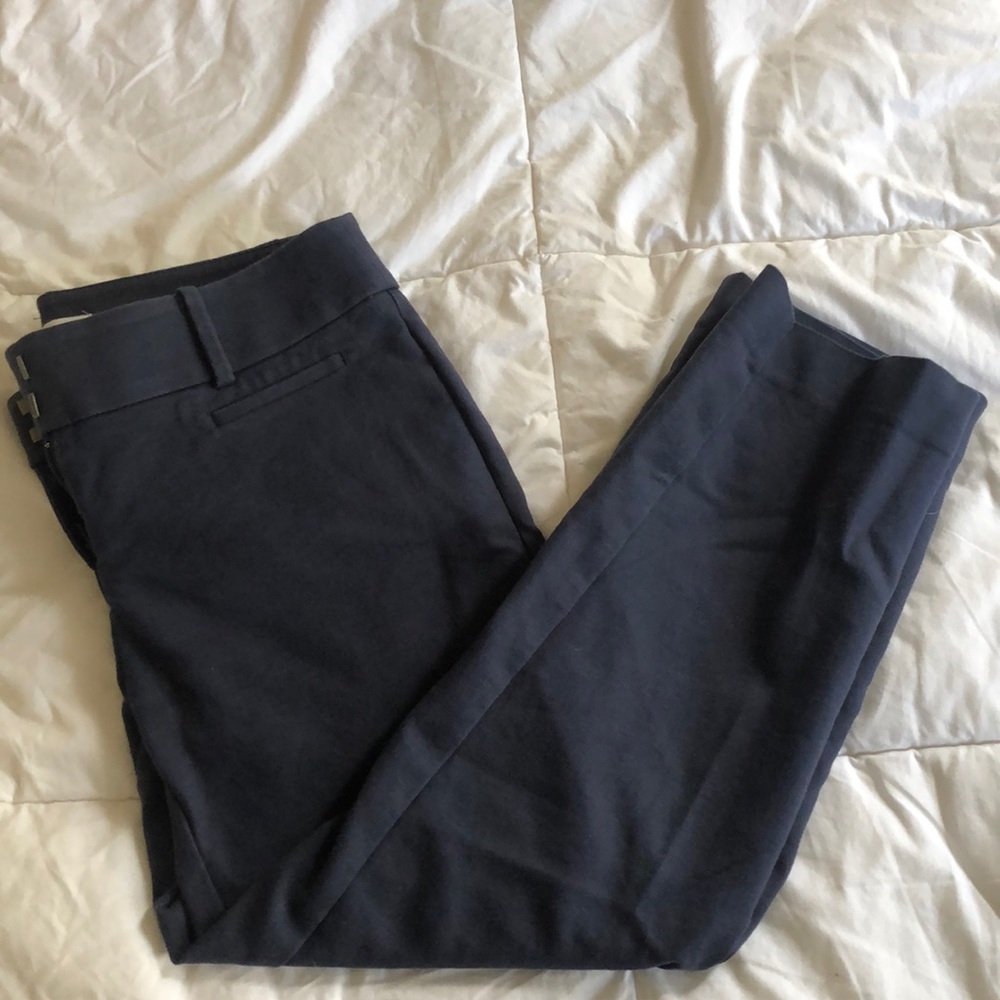 Cropped navy work pants